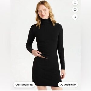 Women  Turtleneck top & mini skirt  size L